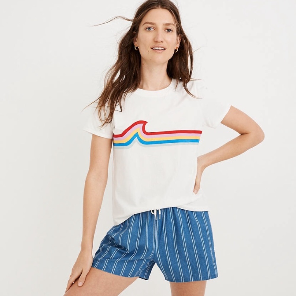 Madewell Rainbow Wave Graphic Tee